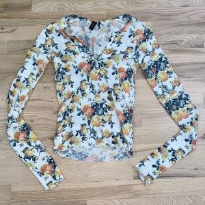 Out From Under Floral Long Sleeve Henley